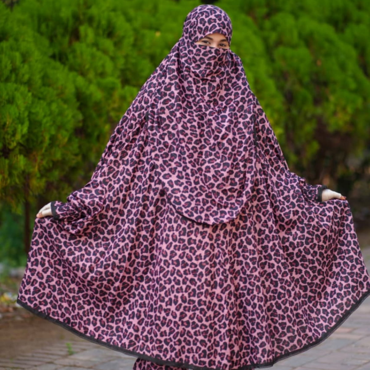 Elegant Palazzo long Khimar Set 4