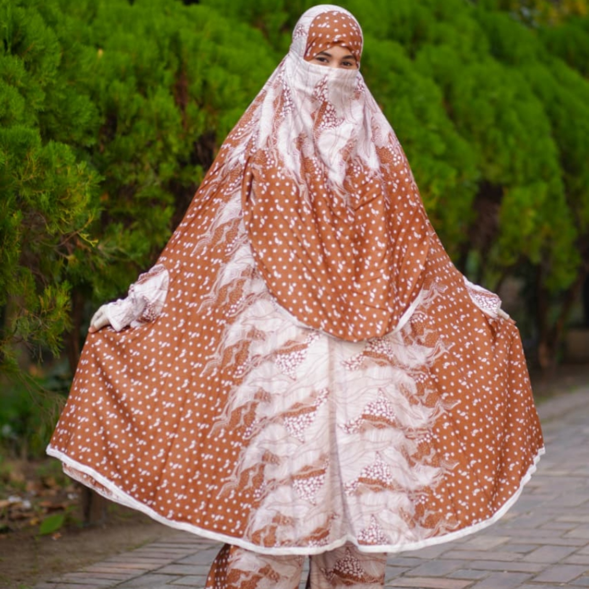 Elegant Palazzo long Khimar Set-12657