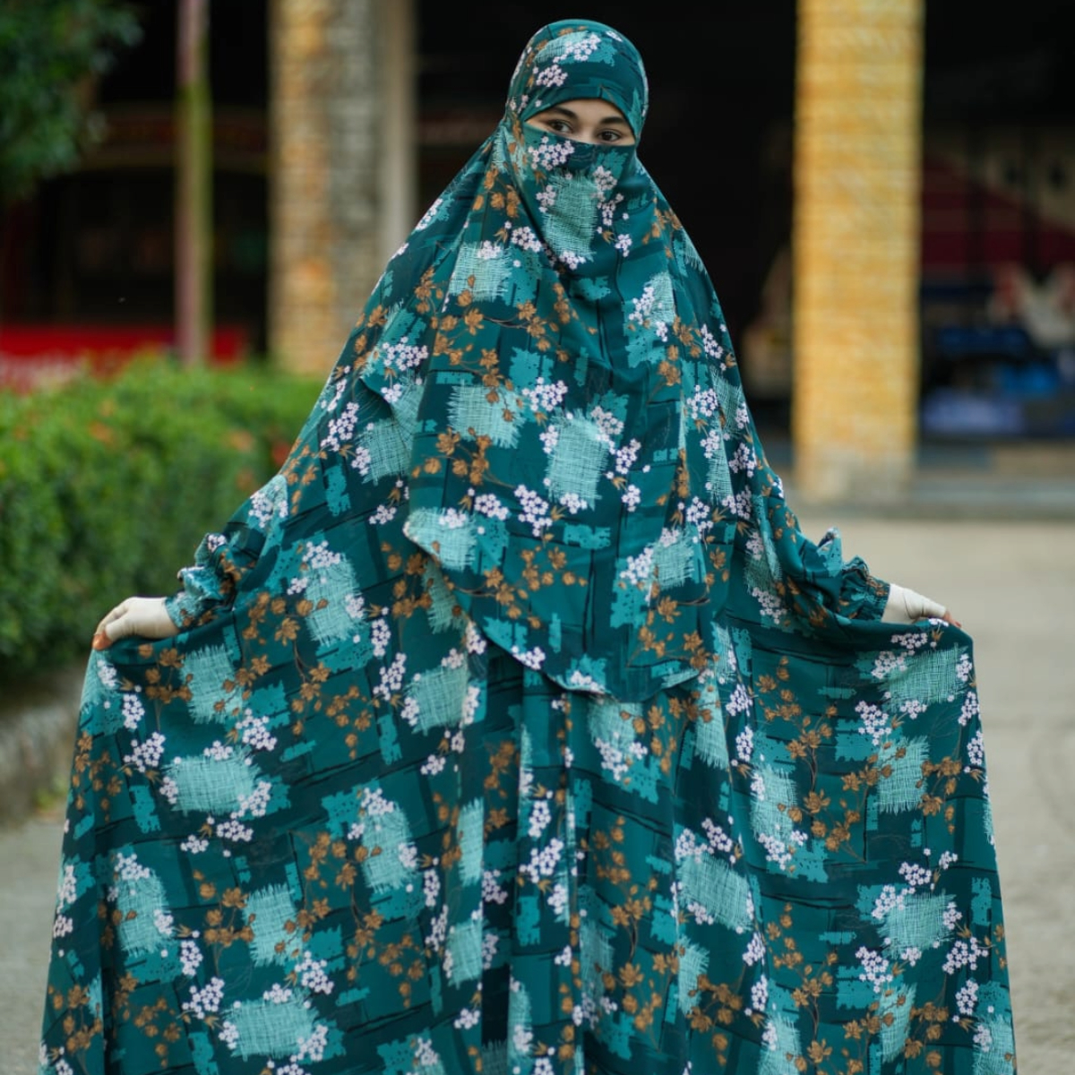 Elegant Palazzo long Khimar Set-11908