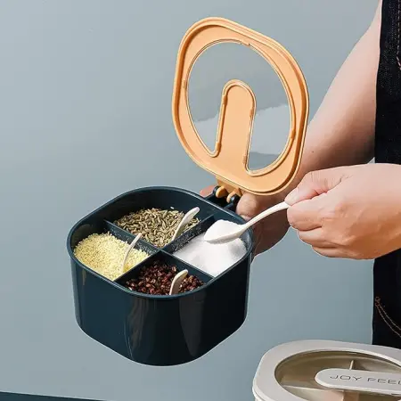 Multi-Function Four Grid Spice Box