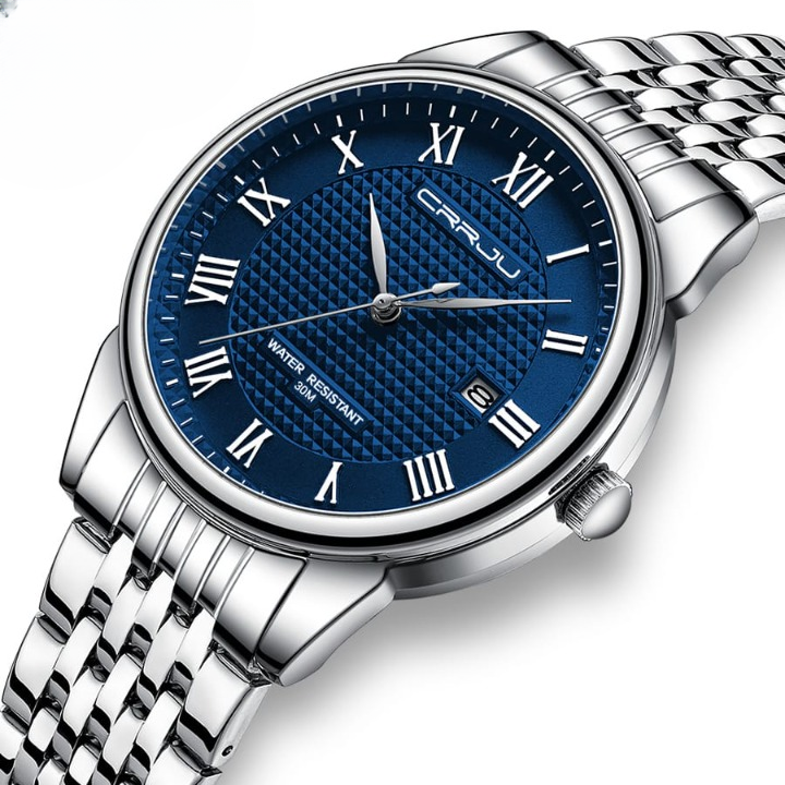 CRRJU 5010 Quartz Classic Stainless Steel Men’s Watch Code : 12592